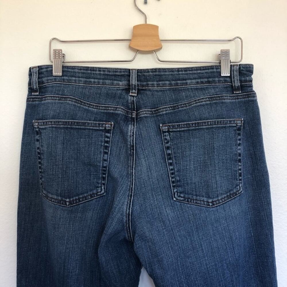 Eileen Fisher Organic Cotton Boyfriend Jeans Size 10 Blue Relaxed Fit - Picture 8 of 9